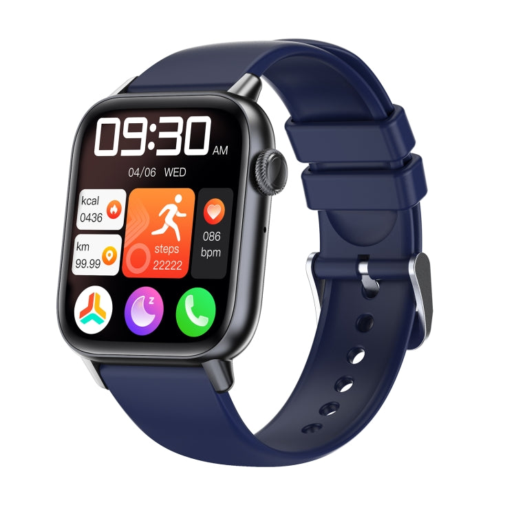 QS08 PRO 1.83 inch BT5.2 Smart Sport Watch, Support Sleep / Heart Rate / Blood Oxygen / Temperature / Blood Pressure Health Monitor(Black+Blue) - Smart Watches by PMC TechLife | Online Shopping South Africa | PMC TechLife