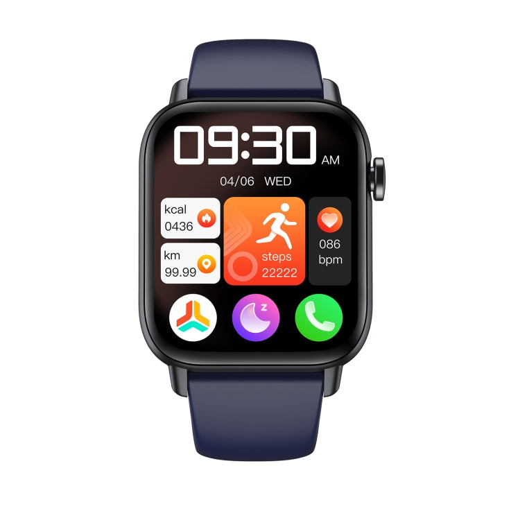 QS08 PRO 1.83 inch BT5.2 Smart Sport Watch, Support Sleep / Heart Rate / Blood Oxygen / Temperature / Blood Pressure Health Monitor(Black+Blue) - Smart Watches by PMC TechLife | Online Shopping South Africa | PMC TechLife