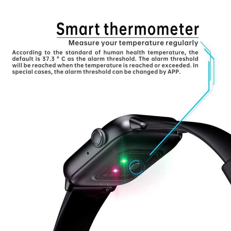 QS08 PRO 1.83 inch BT5.2 Smart Sport Watch, Support Sleep / Heart Rate / Blood Oxygen / Temperature / Blood Pressure Health Monitor(Black+White) - Smart Watches by PMC TechLife | Online Shopping South Africa | PMC TechLife