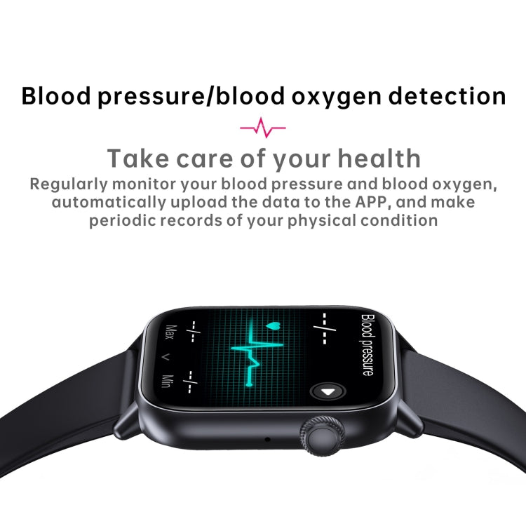 QS08 PRO 1.83 inch BT5.2 Smart Sport Watch, Support Sleep / Heart Rate / Blood Oxygen / Temperature / Blood Pressure Health Monitor(Black+Blue) - Smart Watches by PMC TechLife | Online Shopping South Africa | PMC TechLife