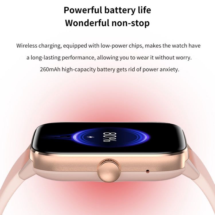 QS11 1.91 inch BT5.2 Smart Sport Watch, Support Sleep / Heart Rate / Blood Oxygen / Temperature / Blood Pressure Health Monitor(Pink) - Smart Watches by PMC TechLife | Online Shopping South Africa | PMC TechLife