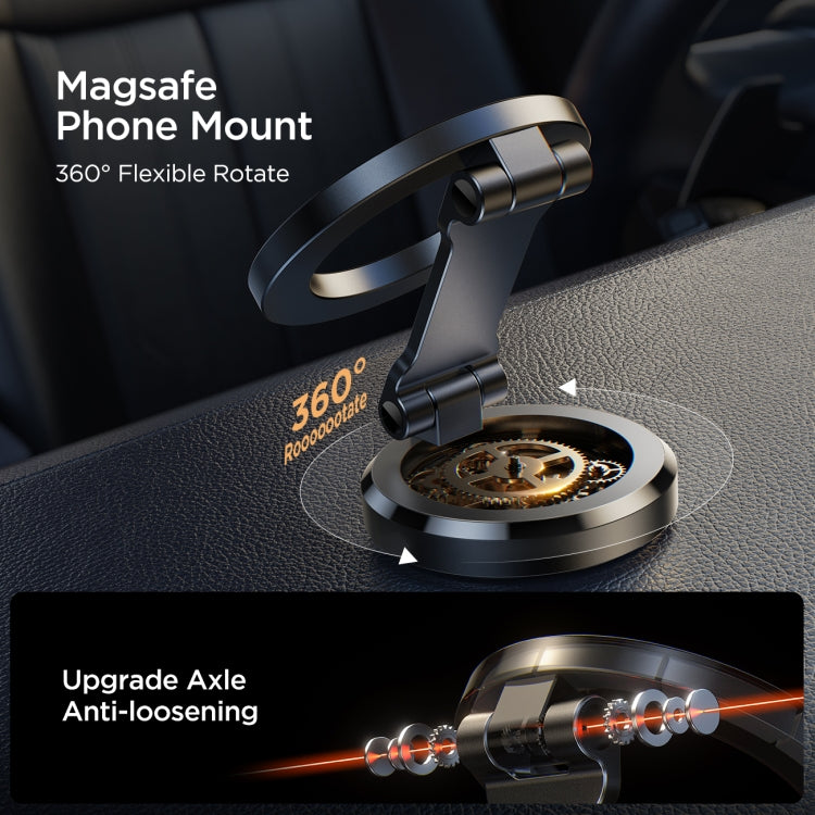 JOYROOM JR-ZS403 Metal Foldable Magnetic Car Phone Mount(Black) - free shipping - PMC TechLife - Order now!