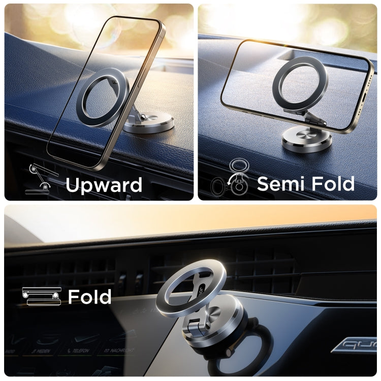JOYROOM JR-ZS403 Metal Foldable Magnetic Car Phone Mount(Metal Grey) - Car Holders by JOYROOM | Online Shopping South Africa | PMC TechLife | Buy Now Pay Later Mobicred