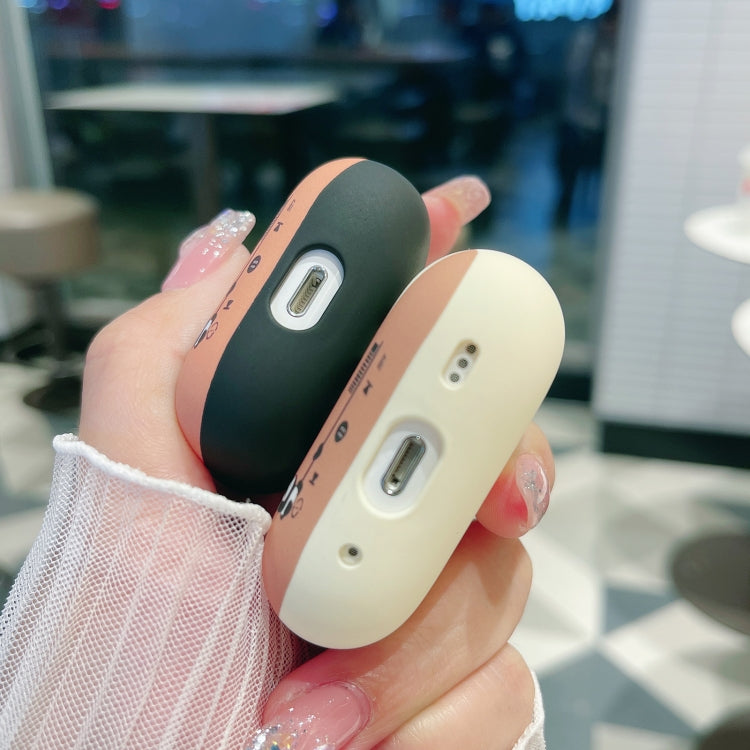 For AirPods 3 Panda Records Pattern Earbuds Box Frosted TPU Case(White) - For AirPods 3 by PMC Jewellery | Online Shopping South Africa | PMC Jewellery | Buy Now Pay Later Mobicred