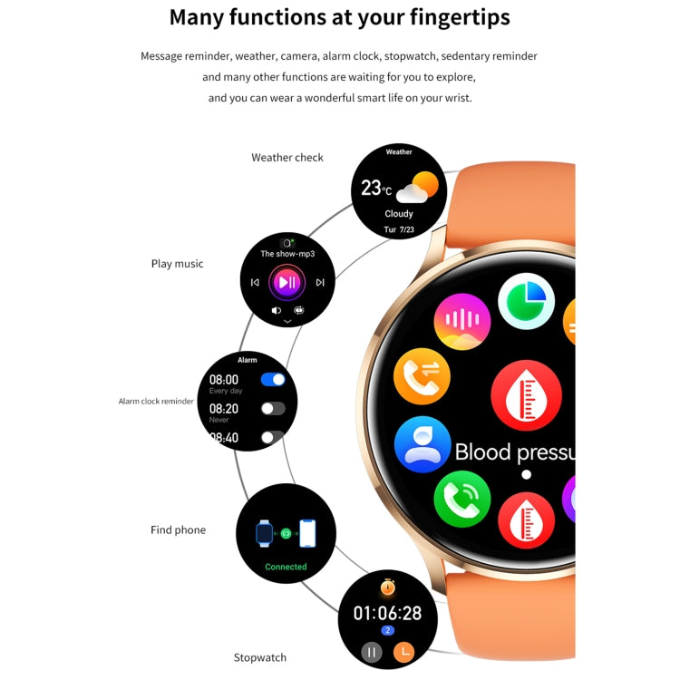 QS40 1.39 inch BT5.2 Smart Sport Watch, Support Bluetooth Call / Sleep / Blood Oxygen / Temperature / Heart Rate / Blood Pressure Health Monitor(Grey) - free shipping - PMC TechLife - Order now!