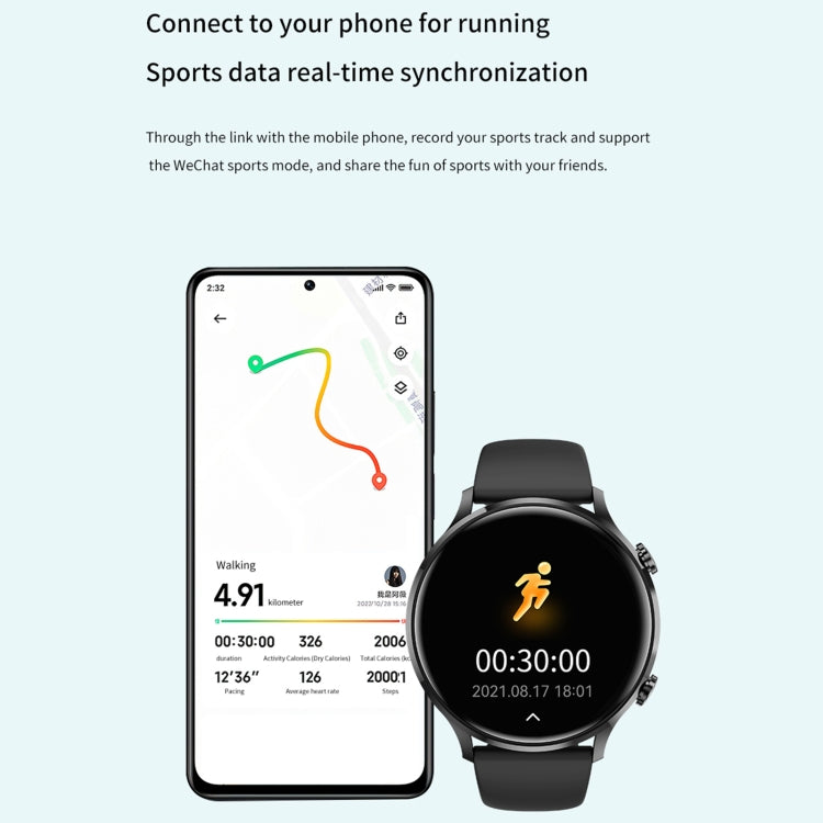 QS40 1.39 inch BT5.2 Smart Sport Watch, Support Bluetooth Call / Sleep / Blood Oxygen / Temperature / Heart Rate / Blood Pressure Health Monitor(Grey) - free shipping - PMC TechLife - Order now!