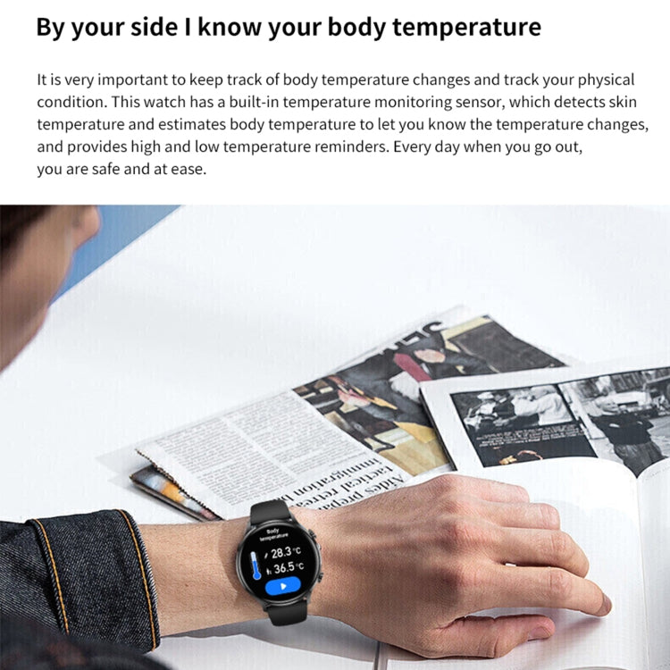 QS40 1.39 inch BT5.2 Smart Sport Watch, Support Bluetooth Call / Sleep / Blood Oxygen / Temperature / Heart Rate / Blood Pressure Health Monitor(Black) - Smart Watches by PMC TechLife | Online Shopping South Africa | PMC TechLife | Buy Now Pay Later Mobicred