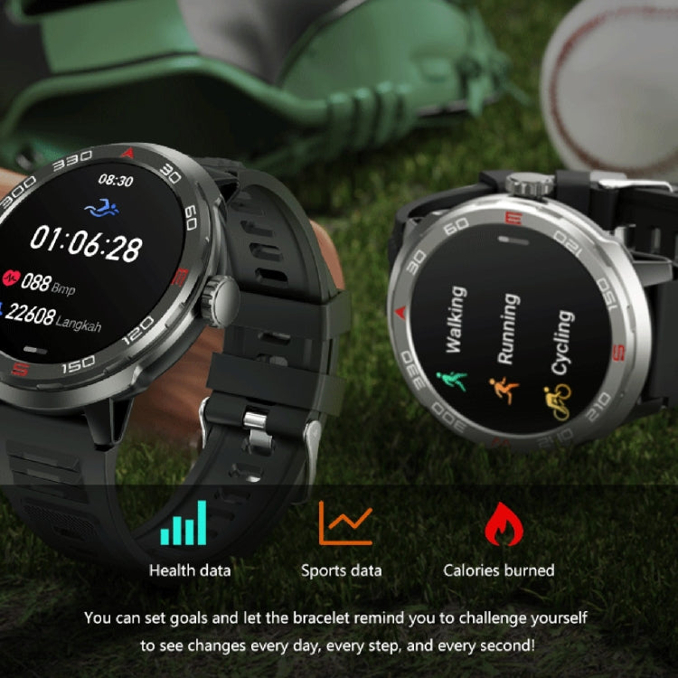 QS90 1.39 inch BT5.0 Smart Sport Watch, Support Bluetooth Call / Sleep / Blood Oxygen / Temperature / Heart Rate / Blood Pressure Health Monitor / Water Reminder(Black) - Smart Watches by PMC TechLife | Online Shopping South Africa | PMC TechLife