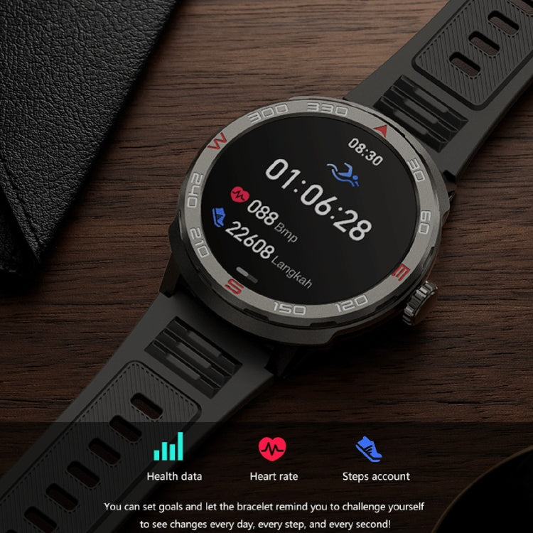 QS90 1.39 inch BT5.0 Smart Sport Watch, Support Bluetooth Call / Sleep / Blood Oxygen / Temperature / Heart Rate / Blood Pressure Health Monitor / Water Reminder(Black) - Smart Watches by PMC TechLife | Online Shopping South Africa | PMC TechLife