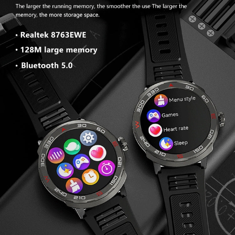 QS90 1.39 inch BT5.0 Smart Sport Watch, Support Bluetooth Call / Sleep / Blood Oxygen / Temperature / Heart Rate / Blood Pressure Health Monitor / Water Reminder(Black) - Smart Watches by PMC TechLife | Online Shopping South Africa | PMC TechLife