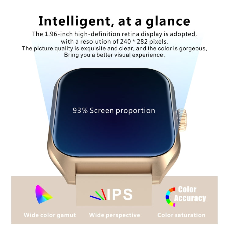 Qx5 1.96 inch BT5.2 Smart Sport Watch, Support Bluetooth Call / Sleep / Blood Oxygen / Temperature / Heart Rate / Blood Pressure Health Monitor(Blue) - Smart Watches by PMC TechLife | Online Shopping South Africa | PMC TechLife | Buy Now Pay Later Mobicred