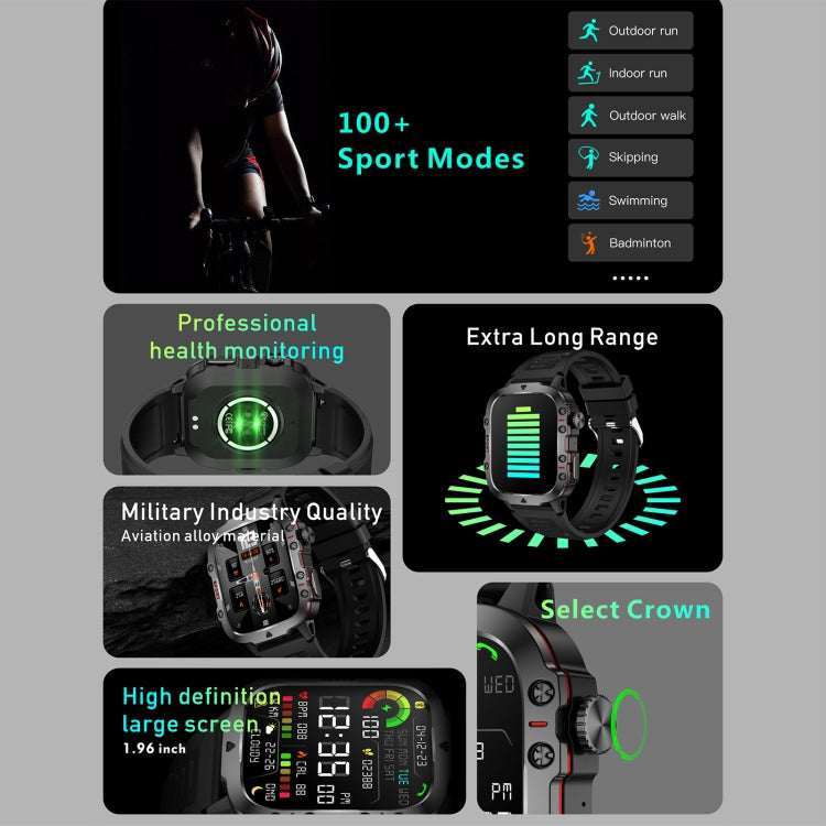 QX11 1.96 inch BT5.2 Smart Sport Watch, Support Bluetooth Call / Sleep / Blood Oxygen / Heart Rate / Blood Pressure Health Monitor(Beige) - Smart Watches by PMC TechLife | Online Shopping South Africa | PMC TechLife