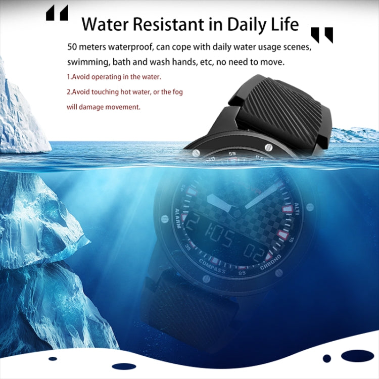 SPOVAN Gemini Outdoor Mountaineering Altitude Barometric Water-resistant Sports Watch(Black White) - Smart Watches by SPOVAN | Online Shopping South Africa | PMC TechLife | Buy Now Pay Later Mobicred