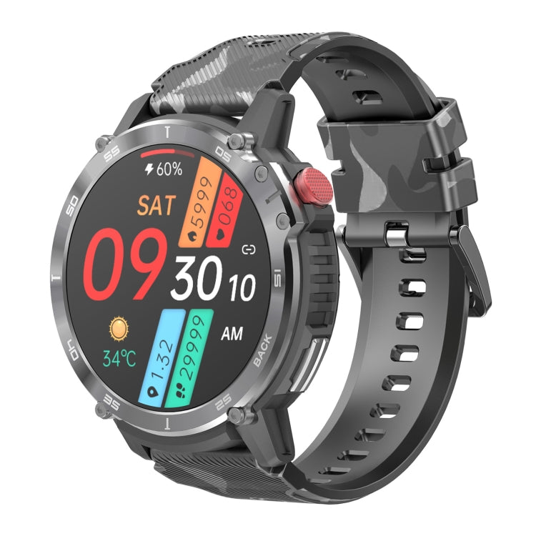 C22 1.6 inch Round Screen Bluetooth Smart Watch, Support Health Monitoring & 24 Sports Modes(Black) - free shipping - PMC TechLife - Order now!