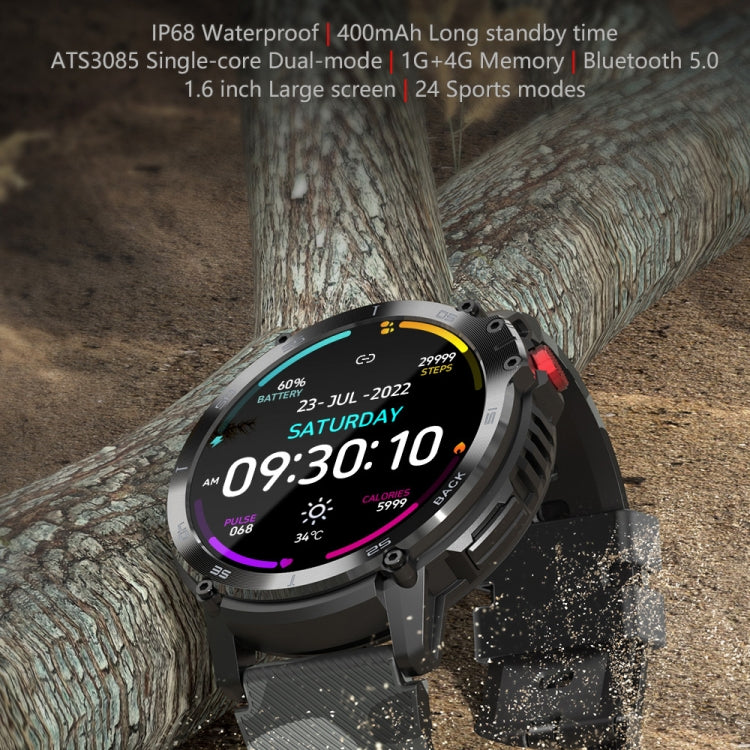 C22 1.6 inch Round Screen Bluetooth Smart Watch, Support Health Monitoring & 24 Sports Modes(Black) - free shipping - PMC TechLife - Order now!