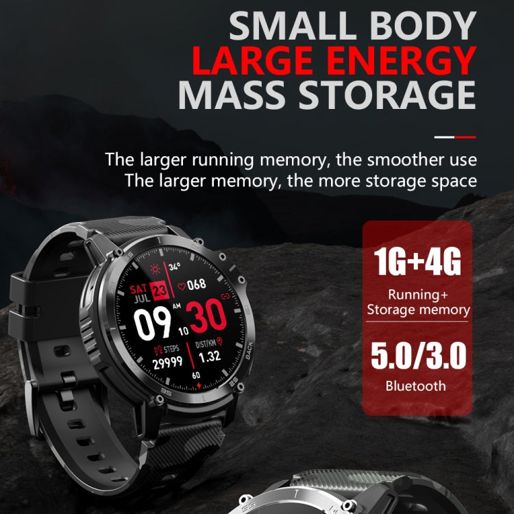 C22 1.6 inch Round Screen Bluetooth Smart Watch, Support Health Monitoring & 24 Sports Modes(Black) - free shipping - PMC TechLife - Order now!