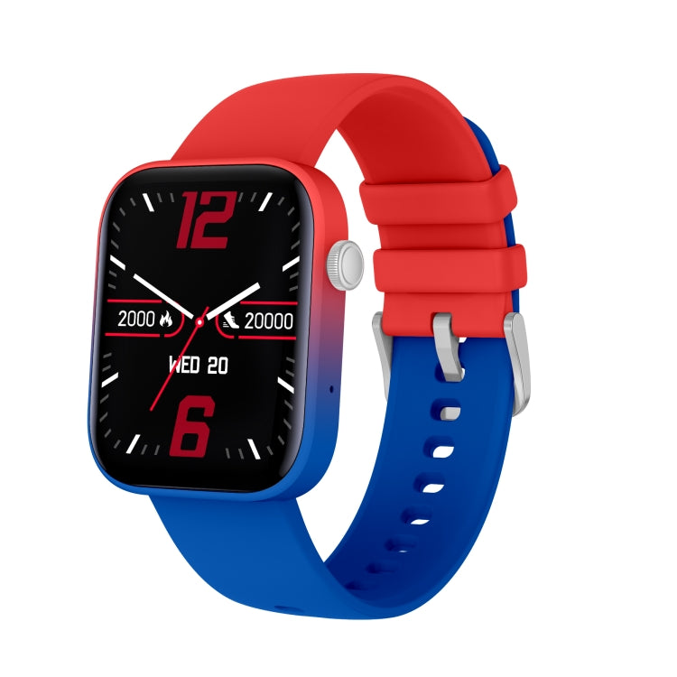 P43 1.8 inch TFT Screen Bluetooth Smart Watch, Support Heart Rate Monitoring & 100+ Sports Modes(Red Blue) - Smart Watches by PMC TechLife | Online Shopping South Africa | PMC TechLife