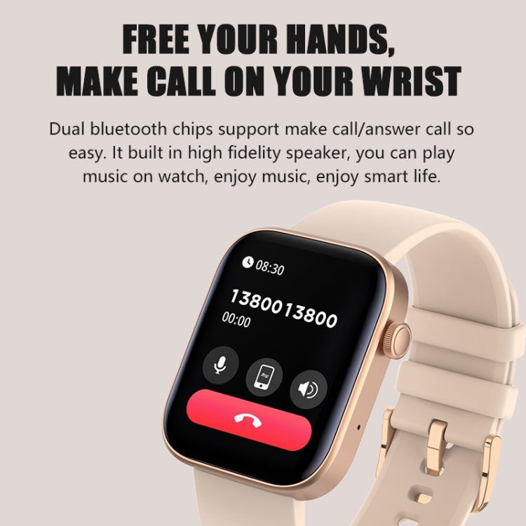 P43 1.8 inch TFT Screen Bluetooth Smart Watch, Support Heart Rate Monitoring & 100+ Sports Modes(Gold) - Smart Watches by PMC TechLife | Online Shopping South Africa | PMC TechLife