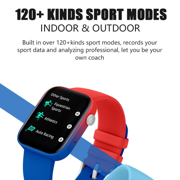P43 1.8 inch TFT Screen Bluetooth Smart Watch, Support Heart Rate Monitoring & 100+ Sports Modes(Black) - Smart Watches by PMC TechLife | Online Shopping South Africa | PMC TechLife