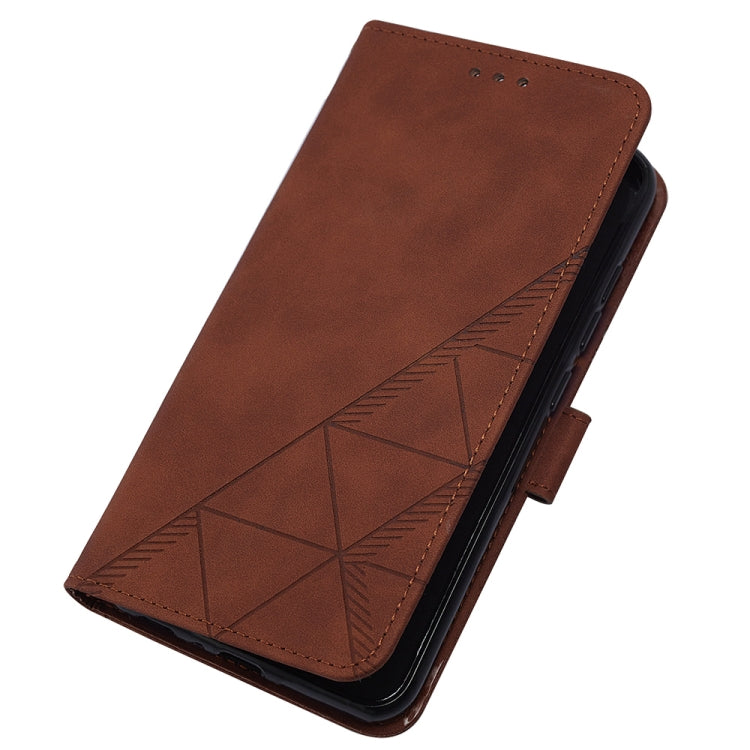 For Google Pixel 9 Crossbody 3D Embossed Flip Leather Phone Case(Brown) - Google Cases by PMC TechLife | Online Shopping South Africa | PMC TechLife | Buy Now Pay Later Mobicred