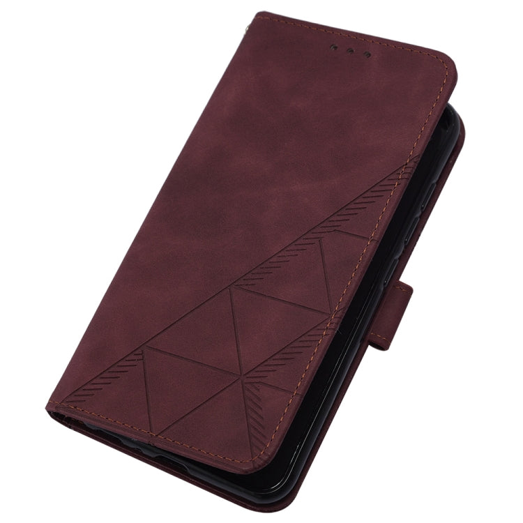 For Google Pixel 9 Pro Crossbody 3D Embossed Flip Leather Phone Case(Wine Red) - Google Cases by PMC TechLife | Online Shopping South Africa | PMC TechLife | Buy Now Pay Later Mobicred