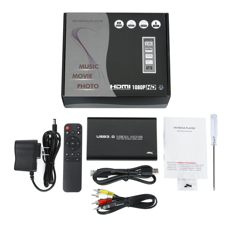MP2506P 4K 30Hz HD Media Player, Support Auto Loop Play Videos & Photos & Music(UK Plug) - Multimedia Player by PMC TechLife | Online Shopping South Africa | PMC TechLife | Buy Now Pay Later Mobicred