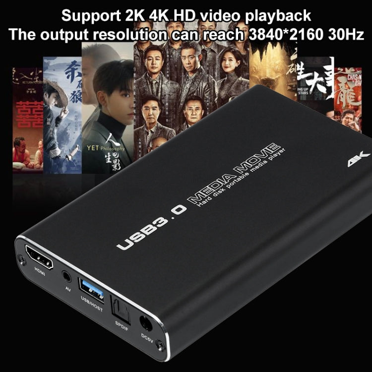 MP2506P 4K 30Hz HD Media Player, Support Auto Loop Play Videos & Photos & Music(UK Plug) - Multimedia Player by PMC TechLife | Online Shopping South Africa | PMC TechLife | Buy Now Pay Later Mobicred