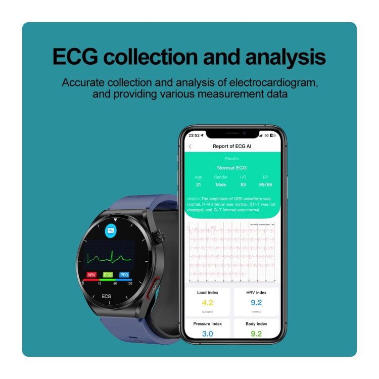 S22 Air Pump Blood Pressure Testing ECG Health Smart Watch, 1.39 inch Round Screen(Red) - Smart Watches by PMC TechLife | Online Shopping South Africa | PMC TechLife