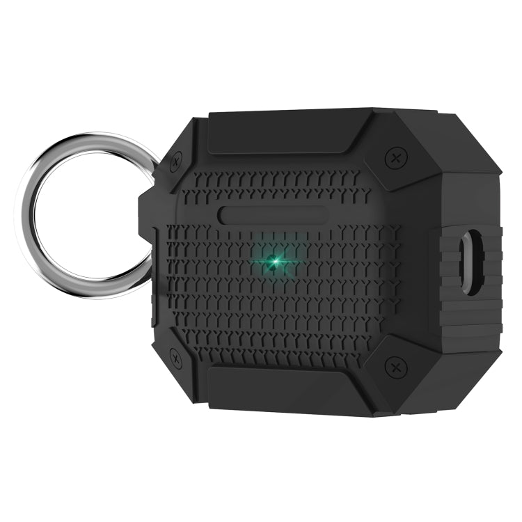 For AirPods Pro 2 Wireless Earphones Shockproof Armor Protective Case(Black) - For AirPods Pro 2 by PMC Jewellery | Online Shopping South Africa | PMC Jewellery | Buy Now Pay Later Mobicred