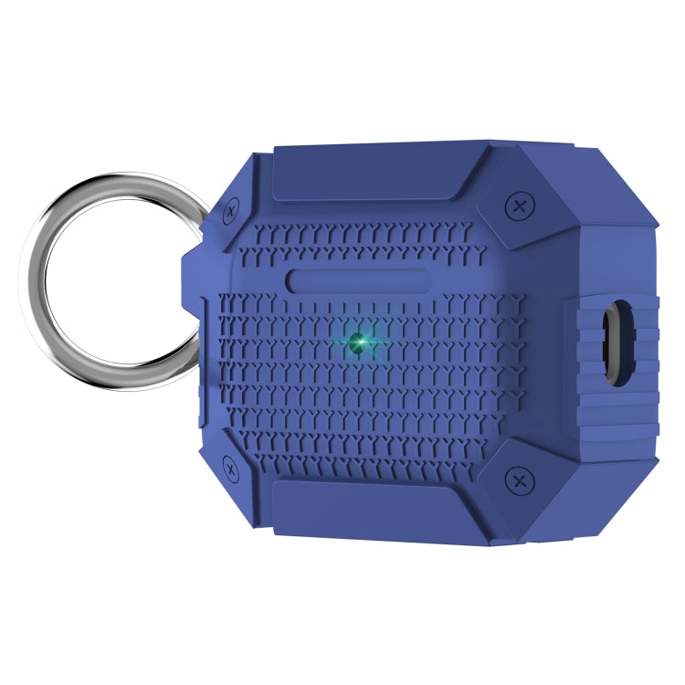 For AirPods Pro 2 Wireless Earphones Shockproof Armor Protective Case(Blue) - For AirPods Pro 2 by PMC Jewellery | Online Shopping South Africa | PMC Jewellery | Buy Now Pay Later Mobicred