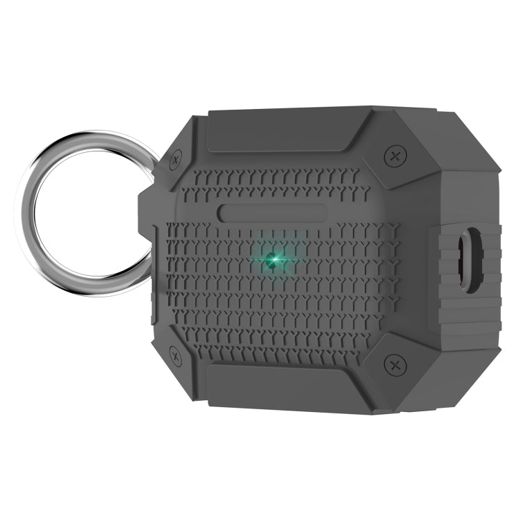 For AirPods Pro 2 Wireless Earphones Shockproof Armor Protective Case(Grey) - For AirPods Pro 2 by PMC Jewellery | Online Shopping South Africa | PMC Jewellery | Buy Now Pay Later Mobicred