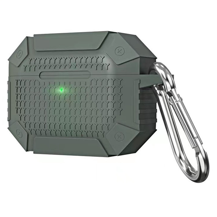 For AirPods Pro Wireless Earphones Shockproof Armor Protective Case(Dark Green) - For AirPods Pro by PMC Jewellery | Online Shopping South Africa | PMC Jewellery | Buy Now Pay Later Mobicred
