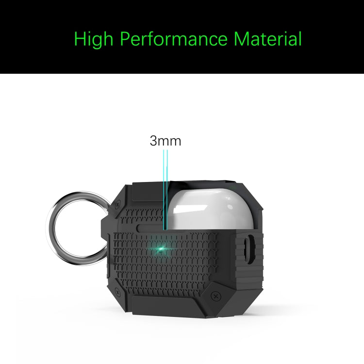For AirPods 3 Wireless Earphones Shockproof Armor Protective Case(Black) - For AirPods 3 by PMC Jewellery | Online Shopping South Africa | PMC Jewellery | Buy Now Pay Later Mobicred