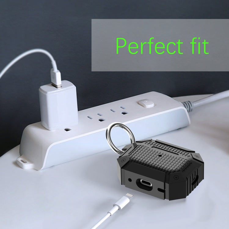 For AirPods 3 Wireless Earphones Shockproof Armor Protective Case(Grey) - For AirPods 3 by PMC Jewellery | Online Shopping South Africa | PMC Jewellery | Buy Now Pay Later Mobicred