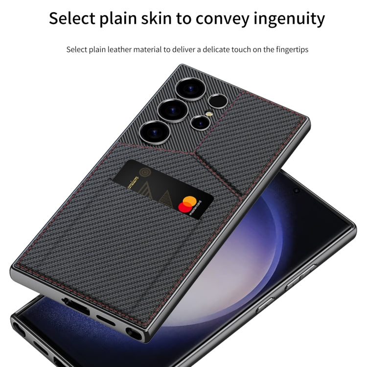 For Samsung Galaxy S24 Ultra 5G GKK Rotor Bracket Recessed Card Bag Full Coverage Phone Case(Grey) - Galaxy S24 Ultra 5G Cases by GKK | Online Shopping South Africa | PMC TechLife