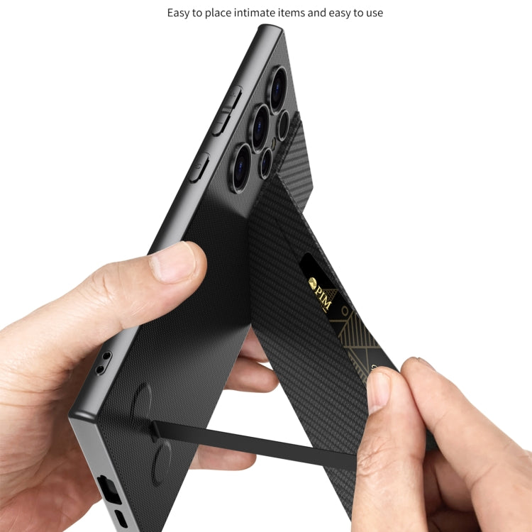 For Samsung Galaxy S24 Ultra 5G GKK Rotor Bracket Recessed Card Bag Full Coverage Phone Case(Grey) - Galaxy S24 Ultra 5G Cases by GKK | Online Shopping South Africa | PMC TechLife