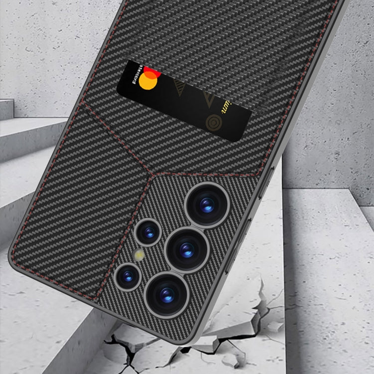 For Samsung Galaxy S25 Ultra 5G GKK Rotor Bracket Recessed Card Bag Full Coverage Phone Case(Grey) - free shipping - PMC Jewellery - Order now!