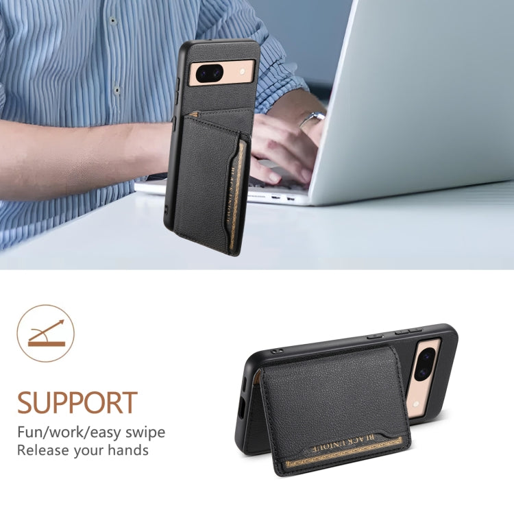 For Google Pixel 8a Calf Texture Card Bag Design Full Coverage Phone Case(Black) - free shipping - PMC TechLife - Order now!