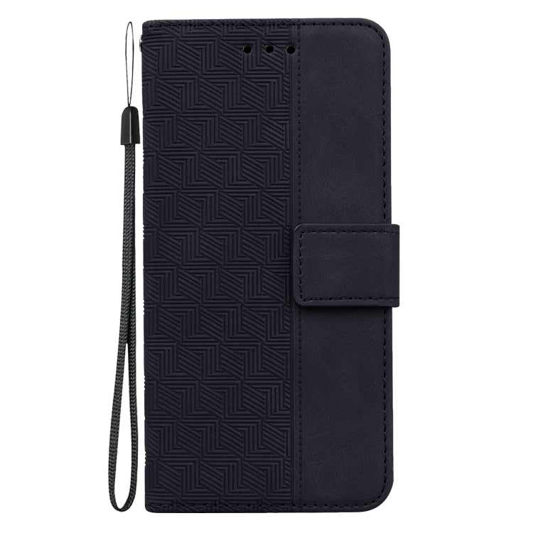 For Google Pixel 9 Geometric Embossed Leather Phone Case(Black) - Google Cases by PMC TechLife | Online Shopping South Africa | PMC TechLife | Buy Now Pay Later Mobicred