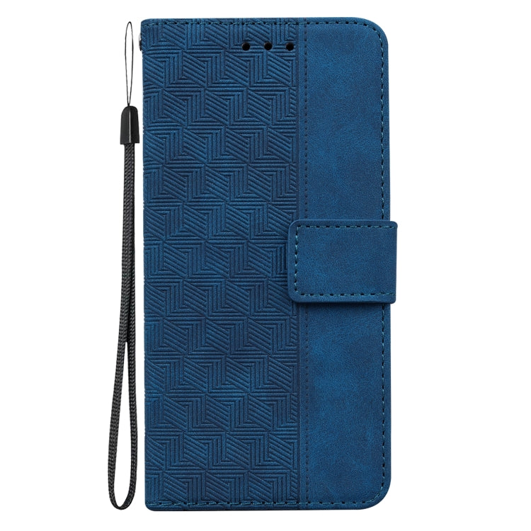 For Google Pixel 9 Pro 5G Geometric Embossed Leather Phone Case(Blue) - Google Cases by PMC TechLife | Online Shopping South Africa | PMC TechLife | Buy Now Pay Later Mobicred