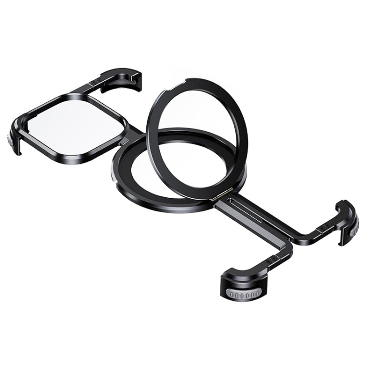 For iPhone 15 Pro MagSafe Magnetic Frameless Holder Phone Case(Black) - iPhone 15 Pro Cases by PMC TechLife | Online Shopping South Africa | PMC TechLife