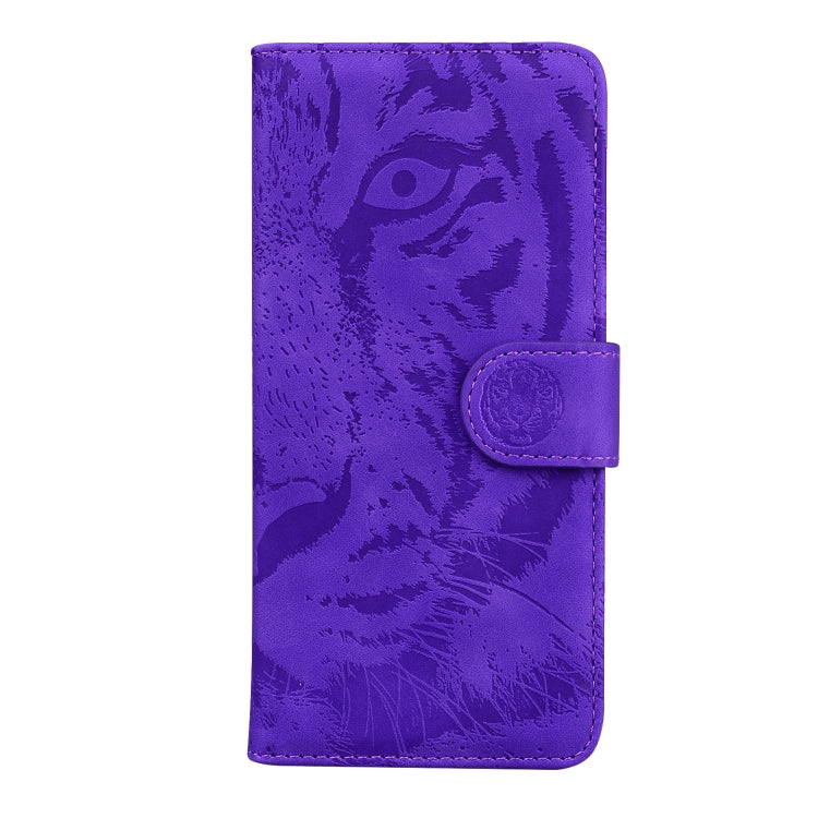 For Google Pixel 9 Tiger Embossing Pattern Flip Leather Phone Case(Purple) - Google Cases by PMC TechLife | Online Shopping South Africa | PMC TechLife | Buy Now Pay Later Mobicred