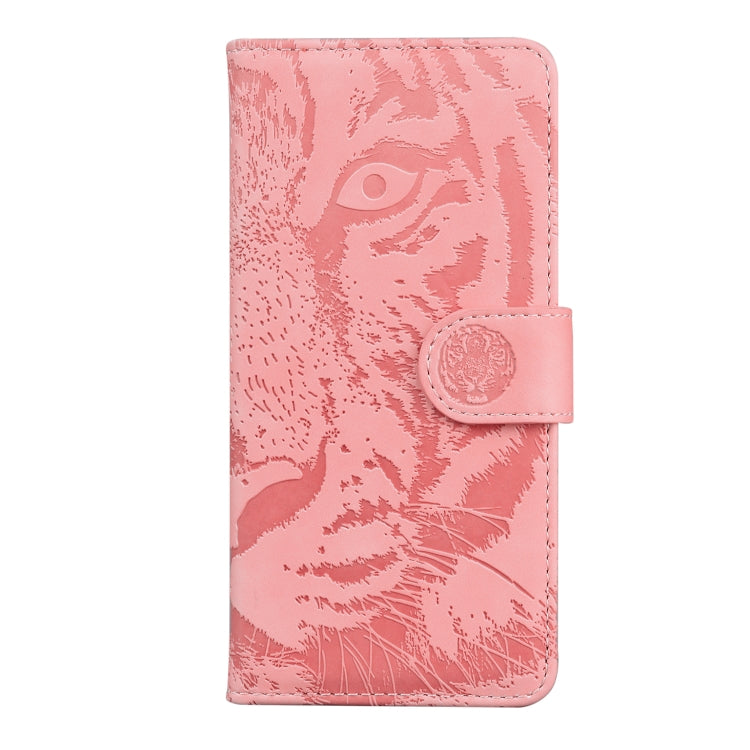 For Google Pixel 9 Tiger Embossing Pattern Flip Leather Phone Case(Pink) - Google Cases by PMC TechLife | Online Shopping South Africa | PMC TechLife | Buy Now Pay Later Mobicred