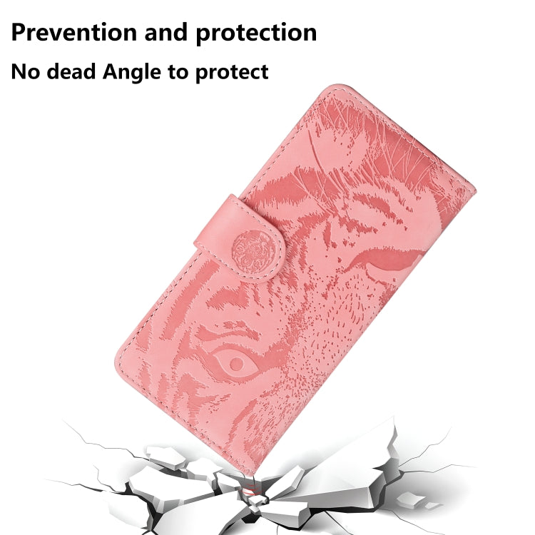 For Google Pixel 9 Pro 5G Tiger Embossing Pattern Flip Leather Phone Case(Pink) - Google Cases by PMC TechLife | Online Shopping South Africa | PMC TechLife | Buy Now Pay Later Mobicred