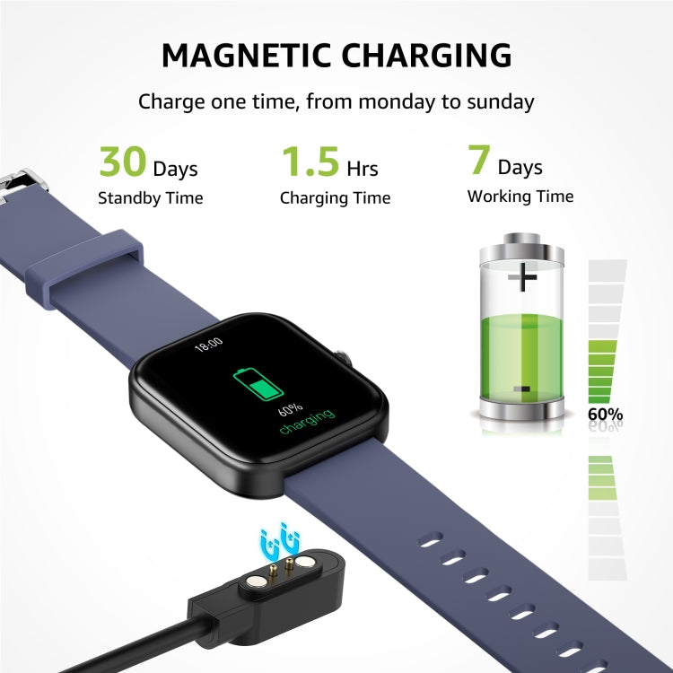 GTS5 2.0 inch Fitness Health Smart Watch, BT Call / Heart Rate / Blood Pressure / MET / Blood Glucose(Blue) - Smart Wristbands by PMC TechLife | Online Shopping South Africa | PMC TechLife