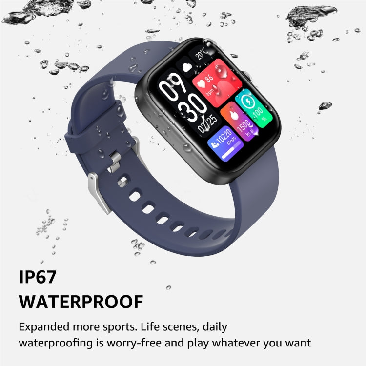 GTS5 2.0 inch Fitness Health Smart Watch, BT Call / Heart Rate / Blood Pressure / MET / Blood Glucose(Blue) - Smart Wristbands by PMC TechLife | Online Shopping South Africa | PMC TechLife