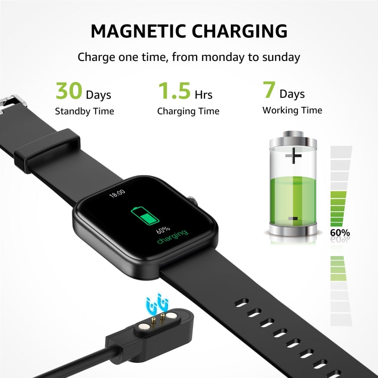 GTS5 2.0 inch Fitness Health Smart Watch, BT Call / Heart Rate / Blood Pressure / MET / Blood Glucose(Black) - Smart Wristbands by PMC TechLife | Online Shopping South Africa | PMC TechLife