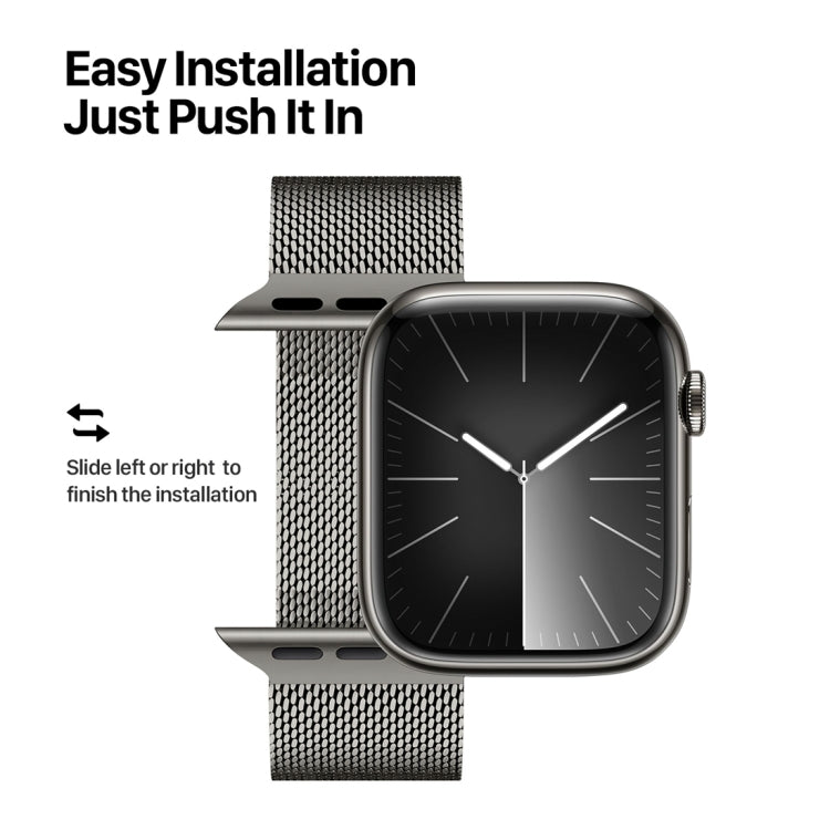 For Apple Watch SE 2023 44mm DUX DUCIS Milanese Pro Series Stainless Steel Watch Band(Graphite) - Watch Bands by DUX DUCIS | Online Shopping South Africa | PMC TechLife | Buy Now Pay Later Mobicred