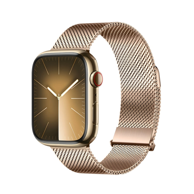 For Apple Watch Series 9 45mm DUX DUCIS Milanese Pro Series Stainless Steel Watch Band(Gold) - Watch Bands by DUX DUCIS | Online Shopping South Africa | PMC TechLife | Buy Now Pay Later Mobicred