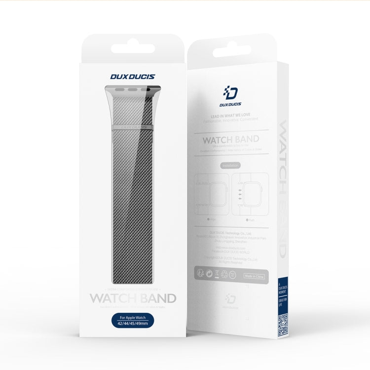 For Apple Watch Series 8 45mm DUX DUCIS Milanese Pro Series Stainless Steel Watch Band(Black) - Watch Bands by DUX DUCIS | Online Shopping South Africa | PMC TechLife | Buy Now Pay Later Mobicred